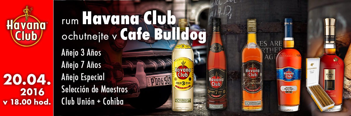 Cafe Bulldog Akce Rum Havana Club