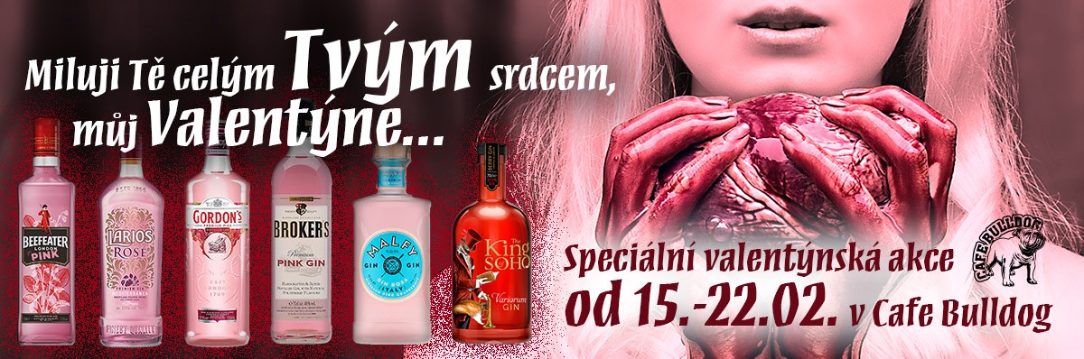 Cafe Bulldog - Valentýnský týden s růžovým Ginem