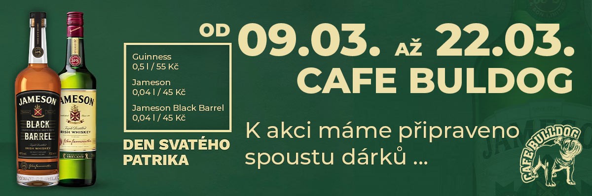 Jameson a Guinness | Speciální akce v kavárně Cafe Bulldog Břeclav